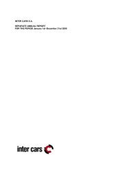 Separate annual report January 1stâDecember 31st ... - Inter Cars SA