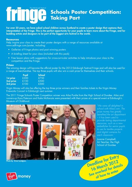 Schools Poster Competition: Taking Part - Edinburgh Festival Fringe