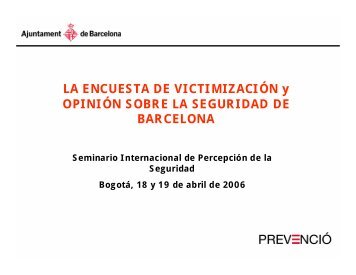 Encuesta sobre victimizaciÃ³n en Barcelona