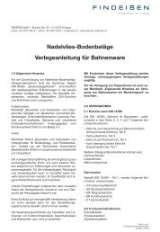 Nadelvlies-Bodenbeläge Verlegeanleitung für ... - Findeisen GmbH