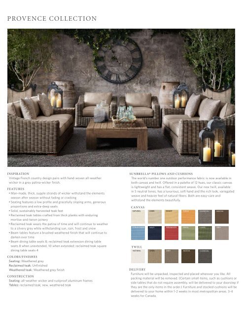 Rh provence sofa outlet