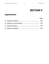 Section IV - Business of the Annual Conference - Susumc.org