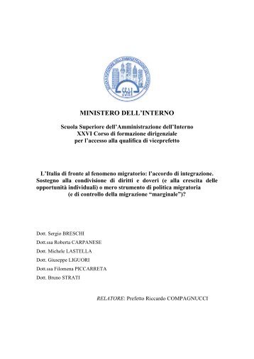 Indice - Ssai - Ministero Dell'Interno