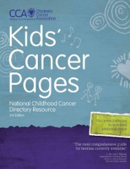 Kid's Cancer Pages - Children's Cancer Association
