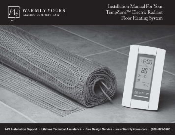 warmly yours instruction manual.pdf - Northland Construction Supplies