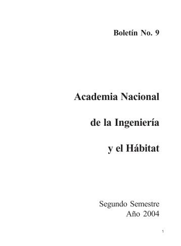 Clic AquÃ­ [ 4,14Mb] - Academia Nacional de la IngenierÃ­a y el HÃ¡bitat