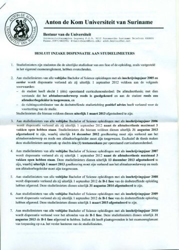 Klik hier - Anton de Kom University of Suriname
