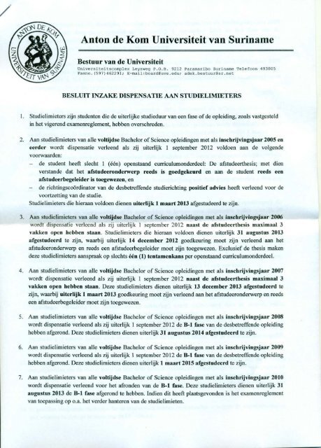 Klik hier - Anton de Kom University of Suriname