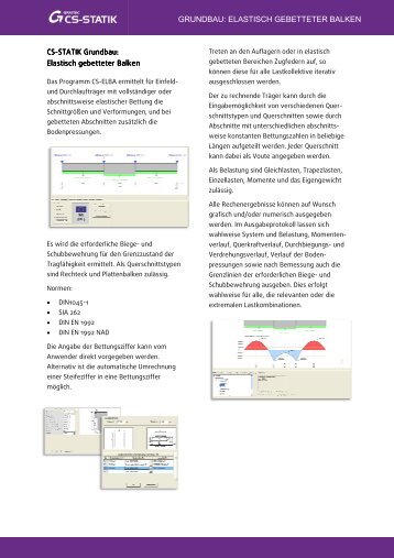 GRUNDBAU: ELASTISCH GEBETTETER BALKEN - Graitec