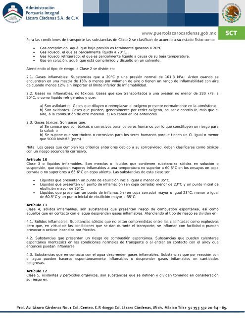 reglamento para el transporte terrestre de materiales y residuos ...