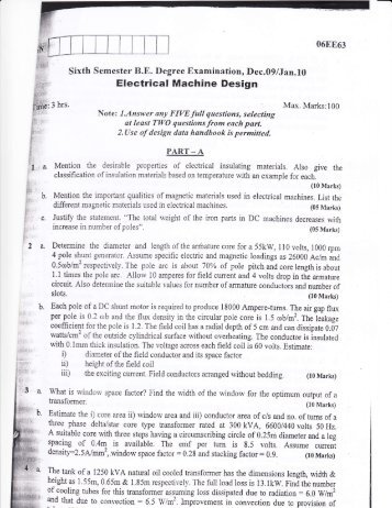 2a. Electrical Machine Design - Vtustudentsparadise