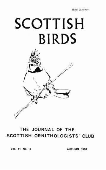 SCOTTISH BIRDS - The Scottish Ornithologists' Club