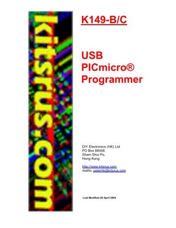 K149-B/C USB PICmicroÂ® Programmer