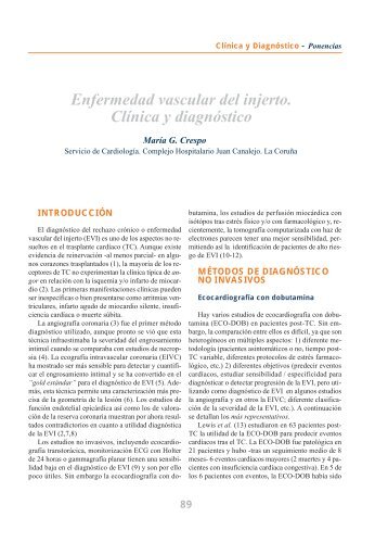 Enfermedad vascular del injerto. Clínica y diagnóstico - Roche ...