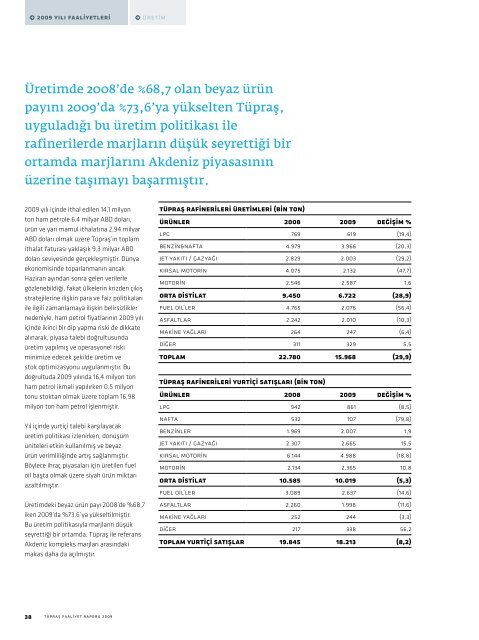 2009 faaliyet raporu (tam pdf dÃ¶kÃ¼man) - TÃ¼praÅ
