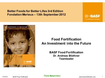 BASF Food Fortification - GLOBE Network