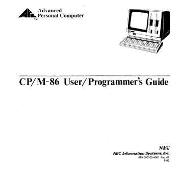 CP/M-86 User/Programmer's Guide - Trailing-Edge
