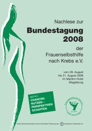 Bundestagung 2008 - Frauenselbsthilfe nach Krebs eV