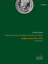 Performance of the 13th National Assembly of Pakistan ... - Pildat.org
