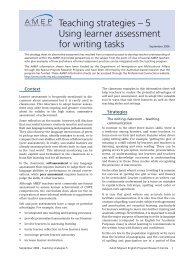 Using Learner Assessment for Writing Tasks - AMEP Research Centre