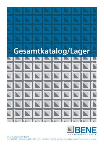 Gesamtkatalog 2013 - bene-alu fenster