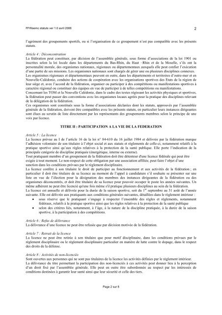 Statuts en PDF - FÃ©dÃ©ration franÃ§aise de wushu