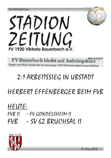 er m zu ef iern at und äft i .l ch - FV Bauerbach