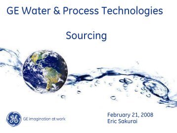 GE Water & Process Technologies Sourcing - GE Capital Americas