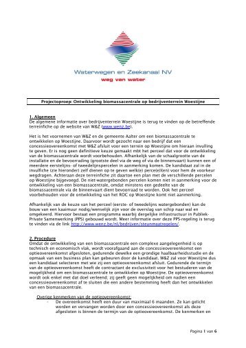 20120806 Projectoproep biomassa op website - Waterwegen en ...