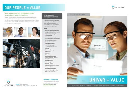 Corporate Brochure - Univar Colour