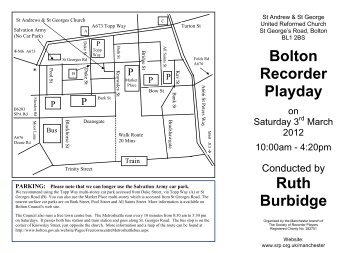 Bolton Recorder Playday Ruth Burbidge - Society of Recorder Players