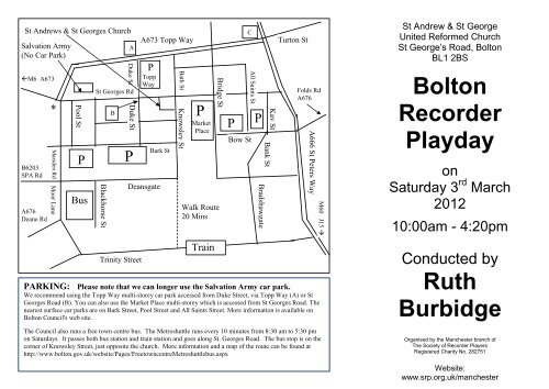 Bolton Recorder Playday Ruth Burbidge - Society of Recorder Players