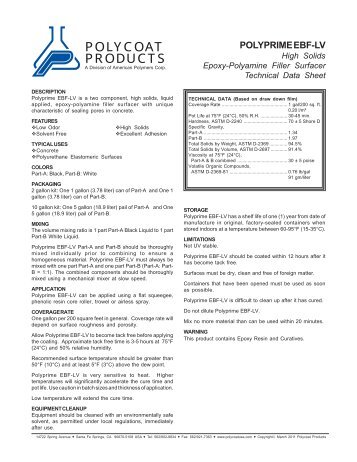 Polyprime EBF-LV - Polycoat Products