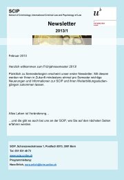 Newsletter 2013-1 - SCIP - UniversitÃ¤t Bern