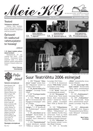 Suur TeatriÃµhtu 2006 esinejad - oesel.ee