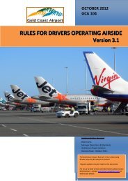 RULES FOR DRIVERS OPERATING AIRSIDE - Gold Coast Airport