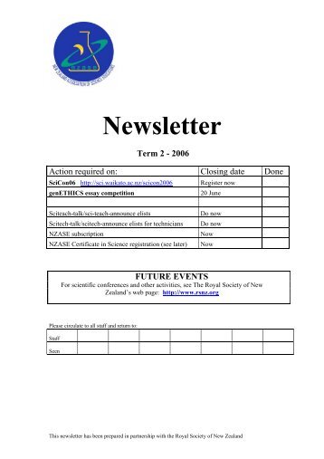 Newsletter - NZASE