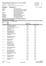 PrÃ¼fung Nr. 2 Rangliste - Reitverein Einsiedeln