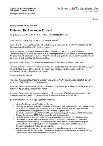 Rede von Dr. Alexander Erdland