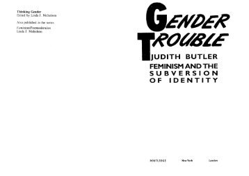 Subjects of Sex/Gender/Desire. In Gender Trouble p1-34