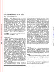 Nutrition and obstructed labor1â3 - American Journal of Clinical ...