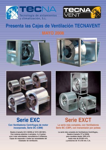 Catálogo/Tarifa cajas EXC+EXCT - Tecna