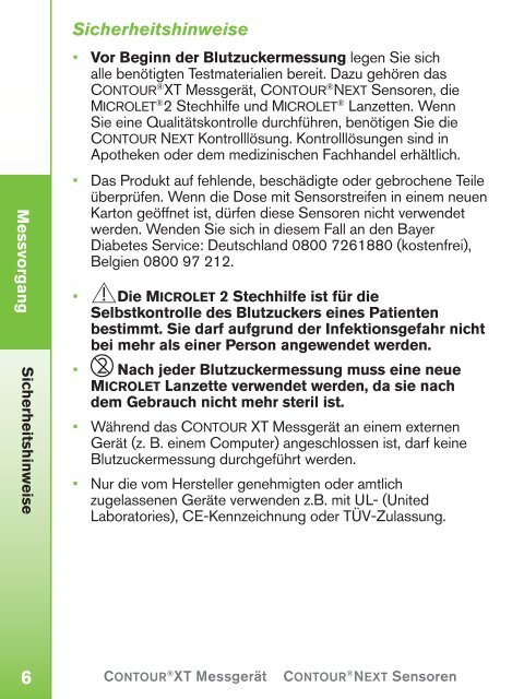 Bedienungsanleitung - Bayer Diabetes Care