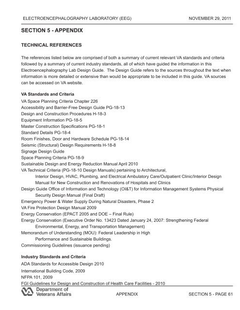 Electroencephalography Laboratory (EEG) Design Guide - Office of ...