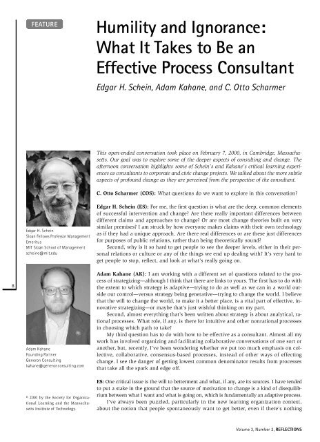 What It Takes to Be an Effective Process Consultant - Otto Scharmer