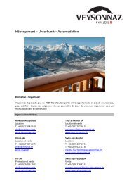 HÃ©bergement â Unterkunft â Accomodation - Veysonnaz