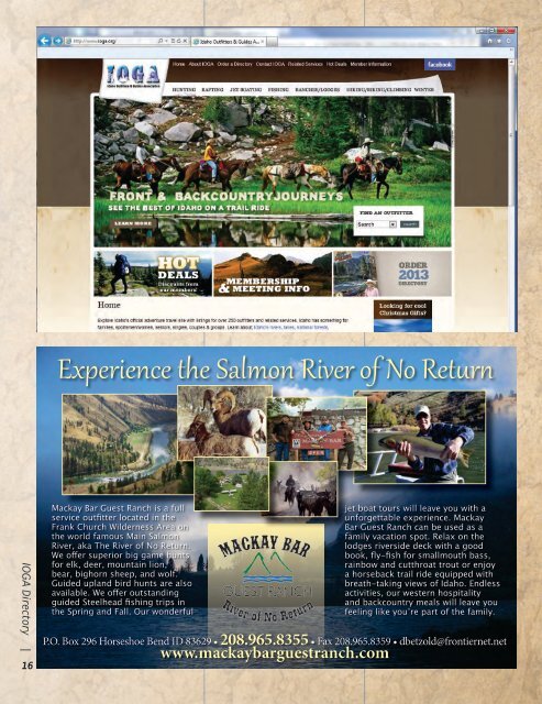 Directory of Idaho Guided Outdoor Adventures (PDF 11.6 MB)