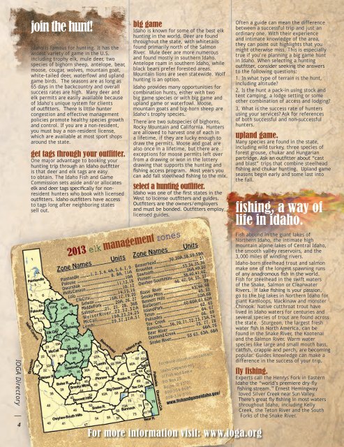 Directory of Idaho Guided Outdoor Adventures (PDF 11.6 MB)