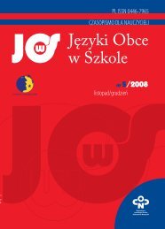 JÄzyki Obce w Szkole - Biblioteka Cyfrowa OÅrodka Rozwoju Edukacji