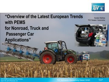 Overview of the Latest European Trends with PEMS for Nonroad ...